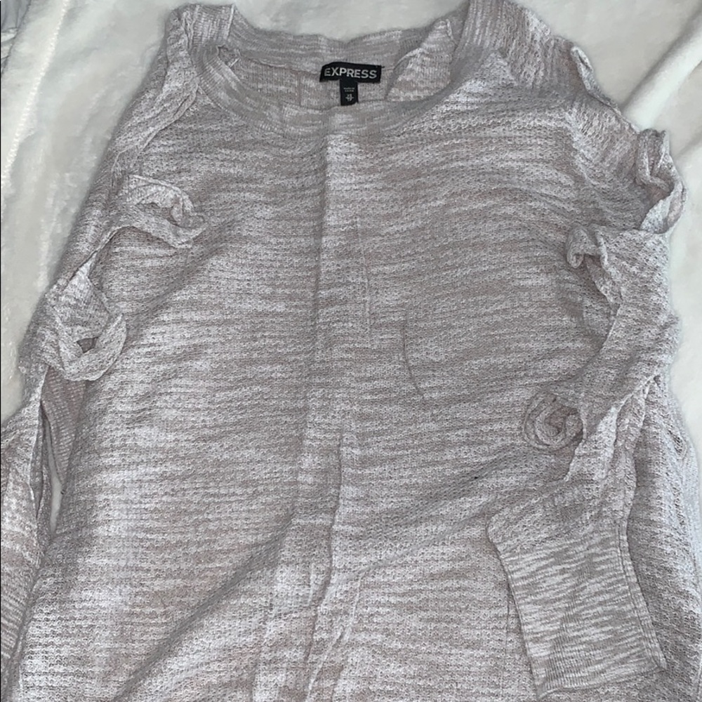 Express Cut out Sleeve Sweater